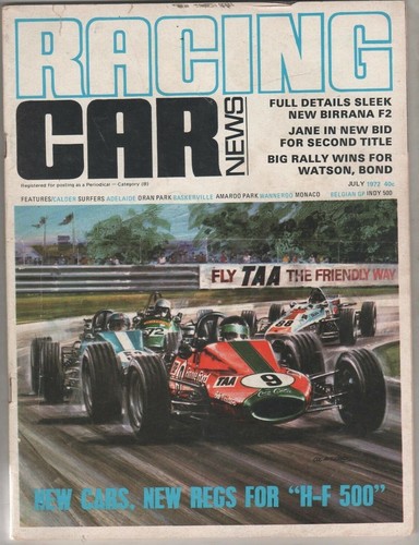 Racing car news - car, 1972