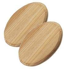 2x Oval Plain Wooden Door Sign