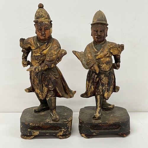 Pair antique chinese - antique, carved