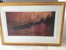 Barges At Westminster By Rolf