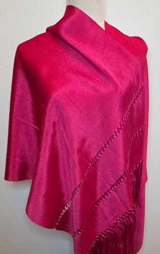 Women rebozo fuschia shawl - rebozo,