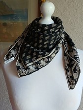 JAEGER MONOGRAM SILK SCARF