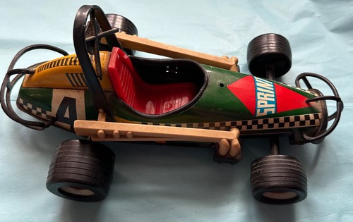 Vintage tin toy friction car - tin,