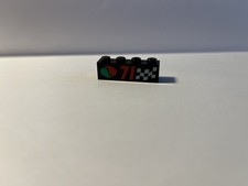 Lego Octan Racing 71 Black Brick Checkered Flag Pattern Piece Race Track