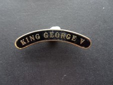 RWB05 GB  Vintage enamel railway Train name plate badge King George V