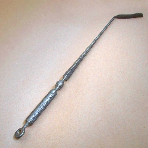 Hand forged fire poker rustic - poker,