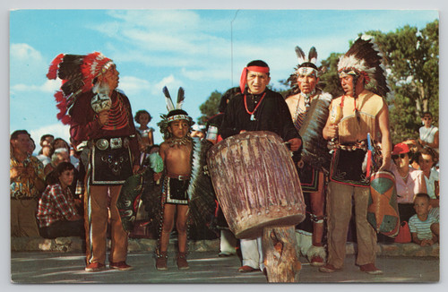 Postcard indian dancers - postcard, at