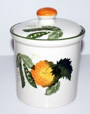 Poole Pottery Dorset Fruit Oranges Pattern Biscuit Barrel