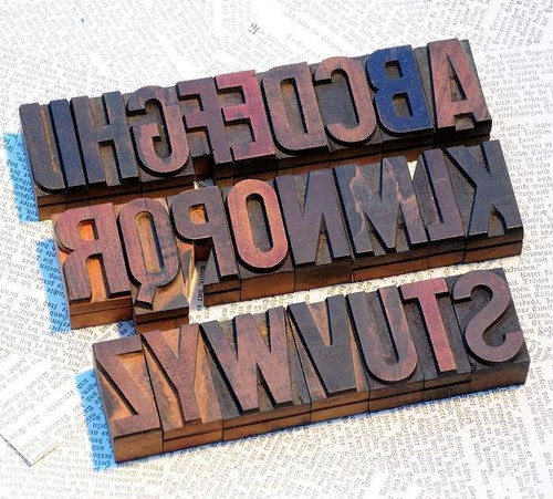 Alphabet mm letterpress - a-z, 45