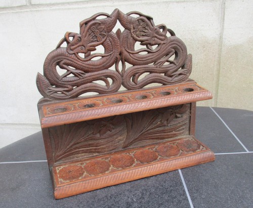 Vintage carved wooden - carved,