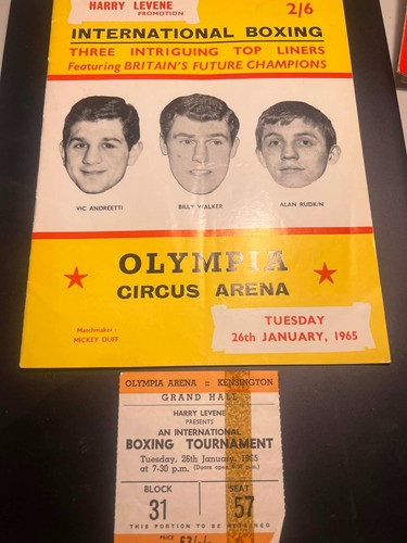 Boxing programme ticket - programme, &