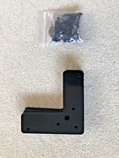 10 Pcs Flat L-Shape 90 Degree Angle Brackets with Screws - Black