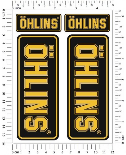 Ohlins fork shock stickers set - shock,