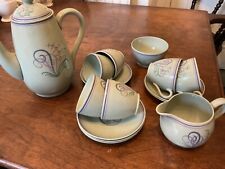 Vintage Spode Coffee set For 6 Flemish Green Moondrop