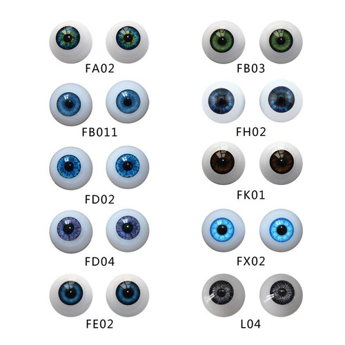 Half round acrylic eyes - half,