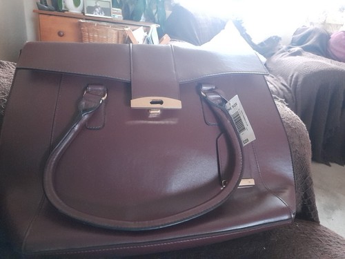 Burgundy tote bag - burgundy,