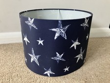 Children’s Navy And White Star Lampshade