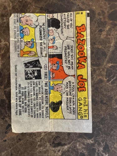 Rare bazooka joe - joe, #231