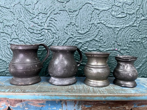Collection antique pewter - of,