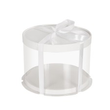 Clear Round Cake Box PVC Transparent Chocolate Sweets Candy Xmas Weding Gift Box