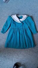 Vintage Laura Ashley Sailor Dress. Rare. SAMPLE. 80s. Child's. Green Blue. Cord