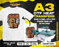 Bulk Custom Iron On A3 Ready To Apply Personalised DIY Wholesale Heat Transfers