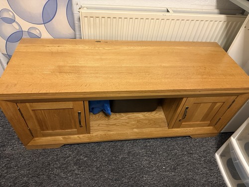 Solid oak stand and - tv,