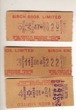 Bus / Tram ticket 3 x Birch Brothers Setright speed