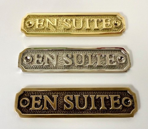 Suite door sign - solid, brass