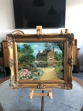 Oil on Board Painting in Gilt