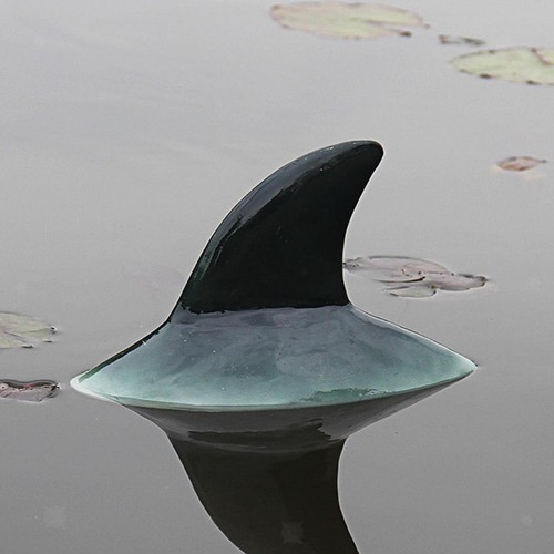 Pond floating shark fin - pond, decoy