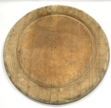 Antique Vintage Wooden Bread Board Chopping Board Round
