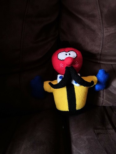 New hand knitted zebedee - new,