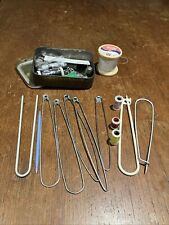 Stitch Holders X 8 , Stitch Counter X 3  Tin Of Sewing Accessories