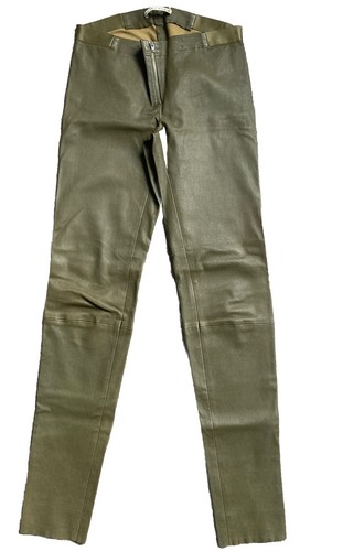 Real leather leggings trousers - real,