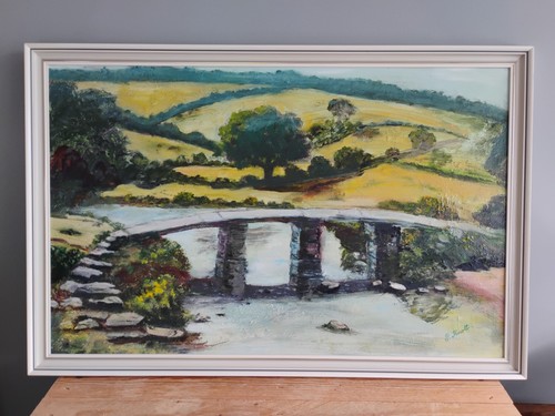 Vintage framed oil - oil, painting