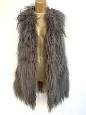 Grey Shearling Fur Zara Women