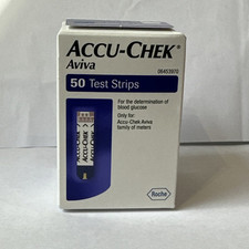 Accu-Chek Aviva Blood Glucose Test Strips. Pack of 50 SEALED. EXPIRY: 31-07-2026