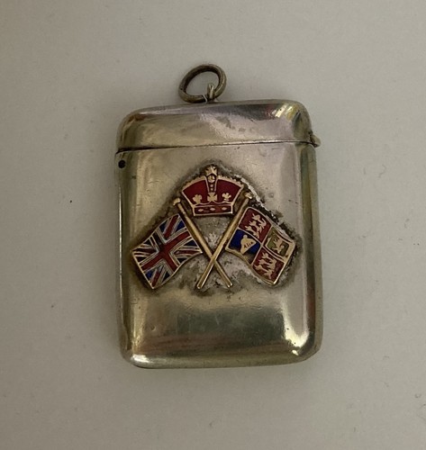 Antique white metal vesta - ,