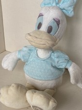 Daisy Duck Soft Toy Pastel Bow Disney Store Plush Authentic World 11” Rattle