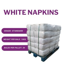 30 x 10KG Hotel Grade White Napkins Cleaning Rags / Wipers / Cloths / Pallet
