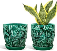 BUYMAX Ceramic Plant Pots, 6