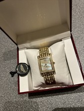 Rare Aston Gerard 98 Genuine Diamonds Luxury Swiss Made Gold Plated Ladies Watch