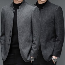Men Tweed Dress Suit Blazer