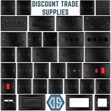 Matt Black Screwed Switches and Sockets Full Range