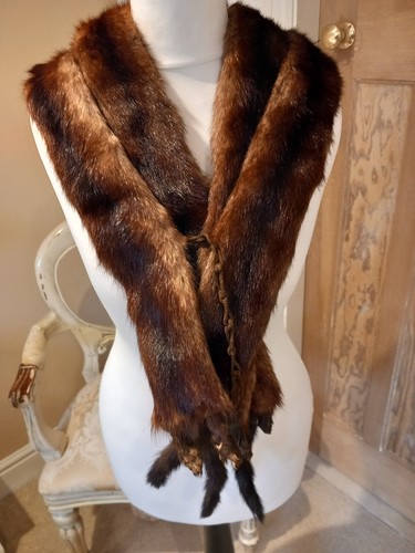 Vintage mink fur stole - :, brown