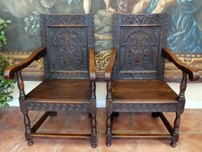 2 WAINSCOT CHAIRS 1700