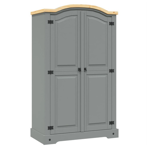 Wardrobe grey body brown top - wardrobe,
