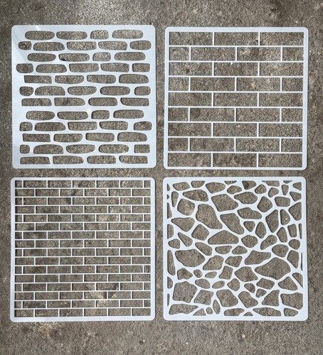 Stencil set brick - set, wall