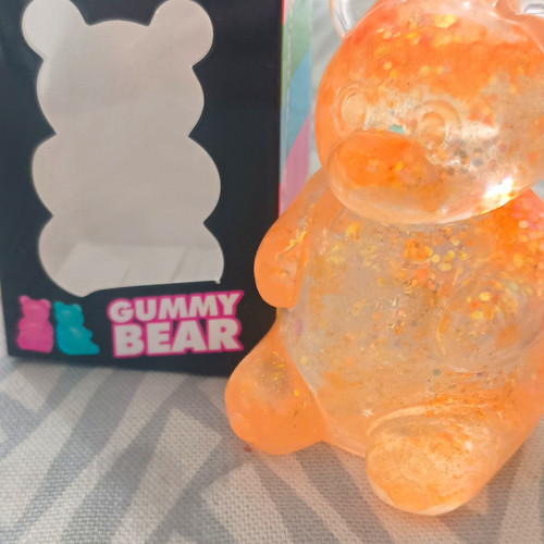 Orange clear gummy - orange/clear, bear